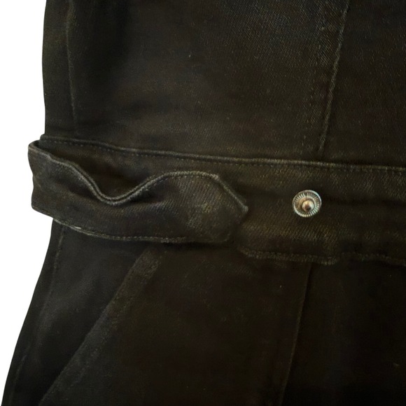 Good American Fit For Success Denim Jumpsuit Women 2XL Black Stretch Minimalist - Picture 8 of 16